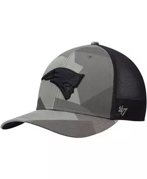 Мужская оливковая кепка New England Patriots Countershade MVP Dp Trucker Snapback '47 Brand