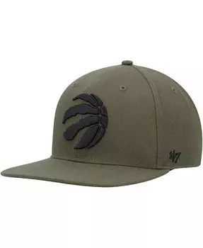 Мужская оливковая кепка с камуфляжным принтом Toronto Raptors Ballpark Captain Snapback '47 Brand, зеленый