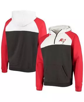 Мужская оловянная белая куртка с капюшоном Tampa Bay Buccaneers Gametime с молнией в четверть New Era, серый