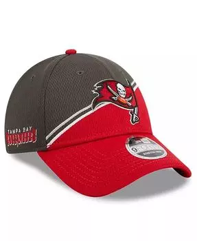 Мужская оловянная красная регулируемая кепка Tampa Bay Buccaneers 2023 Sideline 9FORTY New Era, мультиколор