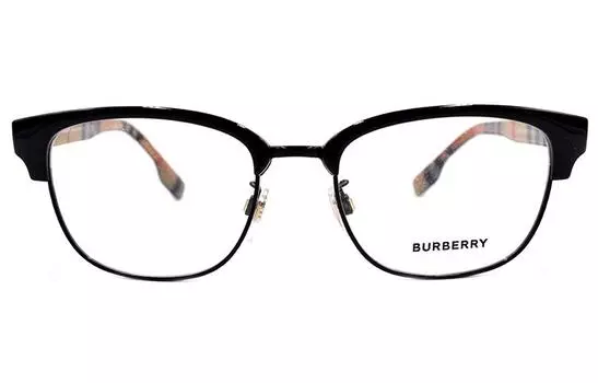 Оправа для мужских очков Burberry с логотипом на дужке, черный