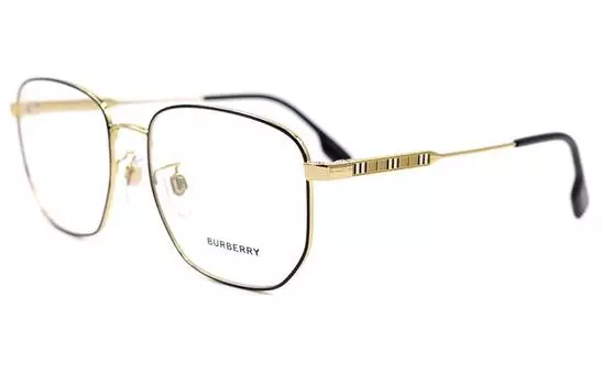 Оправа для мужских очков Burberry с чехлом, черный / золотой