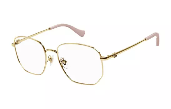 Оправа мужская Gucci Square Frame, золотой / розовый