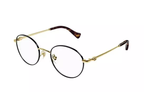 Оправа мужская Gucci в форме тишейды, черный / золотой