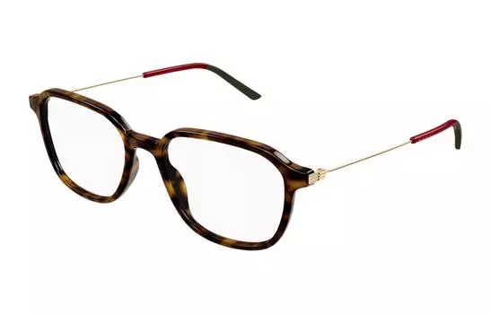 Оправа мужская Gucci с тонкими дужками, золотой / коричневый / красный