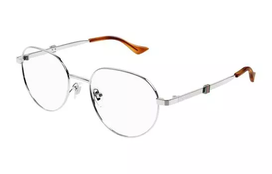 Оправа мужская Gucci с футляром, серебряный / коричневый