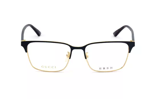 Оправа мужская Gucci в форме броулайнер, черный / золотой