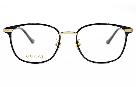 Оправа мужская Gucci тонкая Wayfarer, черный / золотой