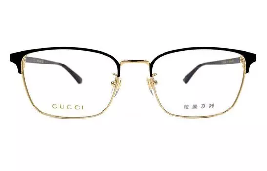 Оправа мужская Gucci в форме броулайнер, золотой / черный