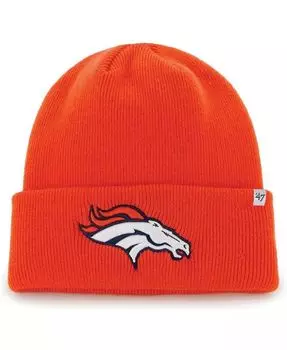 Мужская оранжевая базовая вязаная шапка Denver Broncos Secondary с манжетами '47 Brand, оранжевый