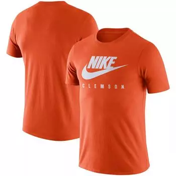 Мужская оранжевая футболка Clemson Tigers Essential Futura Performance Nike
