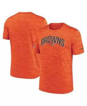 Мужская оранжевая футболка cleveland browns velocity athletic stack performance Nike