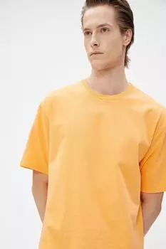 Мужская оранжевая футболка Koton, оранжевый