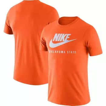 Мужская оранжевая футболка Oklahoma State Cowboys Essential Futura Nike