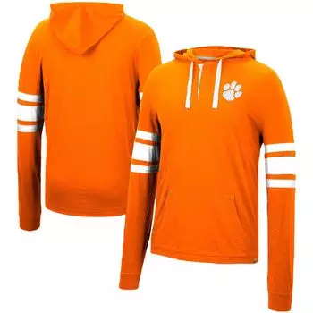 Мужская оранжевая футболка с длинным рукавом и худи Clemson Tigers Lebowski Colosseum