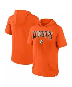 Мужская оранжевая футболка с капюшоном с логотипом Oklahoma State Cowboys Outline Lower Arch Fanatics, оранжевый