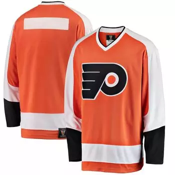 Мужская оранжевая футболка с логотипом Fanatics Philadelphia Flyers Premier Breakaway Heritage Blank