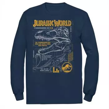 Мужская оранжевая футболка с рисунком Jurassic World Two T-Rex Licensed Character