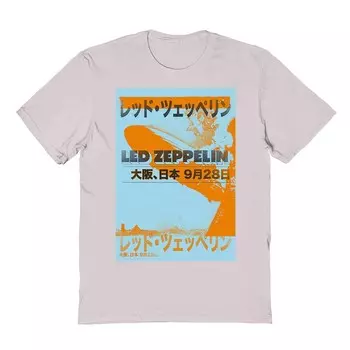 Мужская оранжевая футболка с рисунком Led Zeppelin Zep Licensed Character, цвет Ice Gray