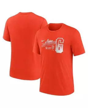 Мужская оранжевая футболка San Francisco Giants City Connect Tri-Blend Nike, оранжевый