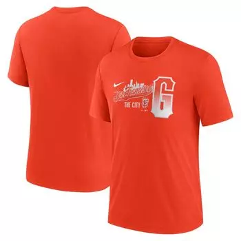 Мужская оранжевая футболка Tri-Blend San Francisco Giants City Connect Nike