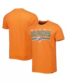 Мужская оранжевая футболка в полоску Miami Dolphins Team '47 Brand