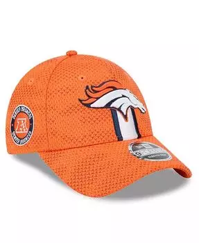 Мужская оранжевая кепка-эластичная кнопка Denver Broncos 2024 Sideline 9FORTY New Era, оранжевый