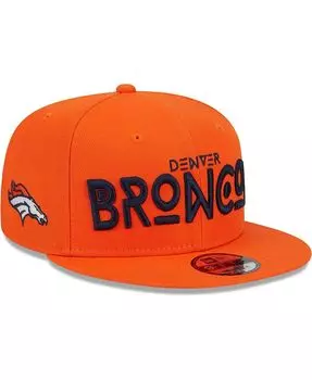 Мужская оранжевая кепка Denver Broncos Word 9FIFTY Snapback New Era