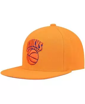 Мужская оранжевая кепка Snapback в тон New York Knicks Hardwood Classics Mitchell & Ness