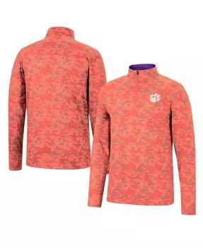 Мужская оранжевая куртка clemson tigers tivo с молнией на четверть Colosseum