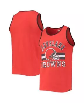 Мужская оранжевая майка cleveland browns edge super rival '47 Brand