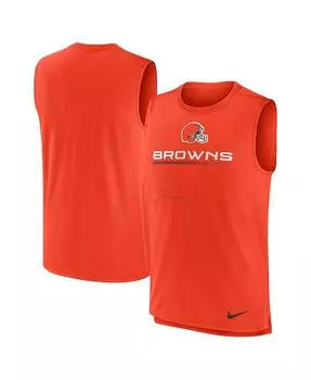Мужская оранжевая майка Cleveland Browns Muscle Trainer Nike, оранжевый