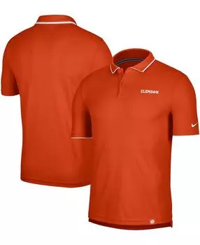 Мужская оранжевая рубашка поло clemson tigers performance Nike