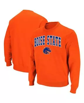 Мужская оранжевая толстовка boise state broncos arch & logo tackle twill pullover Colosseum