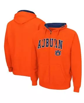 Мужская оранжевая толстовка с капюшоном на молнии auburn tigers arch logo 3.0 Colosseum