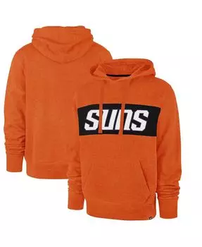 Мужская оранжевая толстовка с капюшоном phoenix suns 2021/22 city edition wordmark chest pass '47 Brand