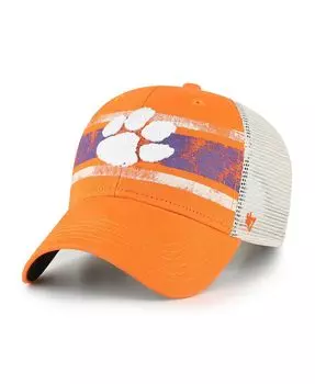 Мужская оранжево-белая кепка Clemson Tigers Interlude MVP Trucker Snapback '47 Brand