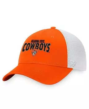 Мужская оранжево-белая кепка Oklahoma State Cowboys Breakout Trucker Snapback Top of the World