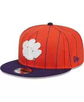 Мужская оранжево-фиолетовая бейсболка Clemson Tigers в винтажном стиле 9FIFTY Snapback New Era