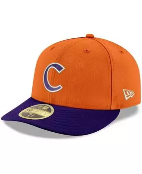Мужская оранжево-фиолетовая приталенная шляпа Clemson Tigers Basic Low Profile 59FIFTY New Era