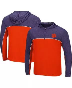 Мужская оранжево-фиолетовая ветровка с капюшоном clemson tigers flick с молнией на четверть Colosseum, мульти