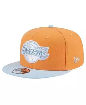 Мужская оранжево-голубая кепка Los Angeles Lakers 2-Tone Color Pack 9Fifty Snapback Hat New Era, оранжевый