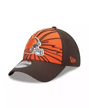 Мужская оранжево-коричневая кепка Cleveland Browns Shattered 39THIRTY Flex Hat New Era, оранжевый