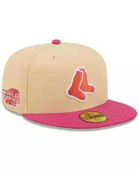 Мужская оранжево-розовая приталенная шляпа Boston Red Sox 2004 World Series Mango Passion 59FIFTY New Era