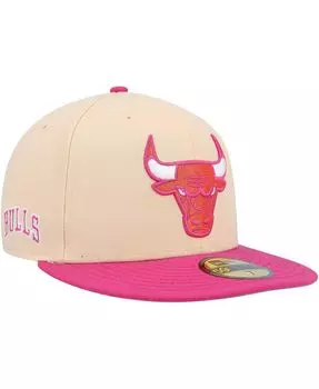 Мужская оранжево-розовая приталенная шляпа Chicago Bulls Passion Mango 59FIFTY New Era