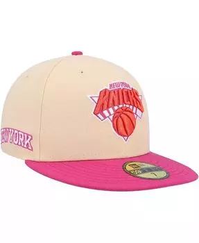Мужская оранжево-розовая приталенная шляпа New York Knicks Passion Mango 59FIFTY New Era, оранжевый