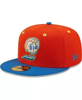 Мужская оранжево-синяя приталенная шляпа Calaveras de West Michigan Copa De La Diversion 59FIFTY New Era