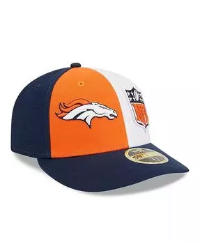 Мужская оранжево-темно-синяя приталенная шляпа Denver Broncos 2023 Sideline Low Profile 59FIFTY New Era, оранжевый