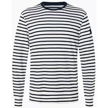 Мужская органическая рубашка Solution в полоску с круглым вырезом и длинным рукавом Super.Natural, белый