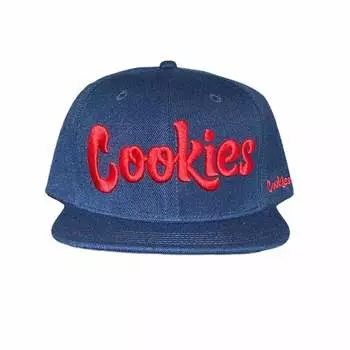 Мужская оригинальная бейсболка Mint Twill Snapback в темно-синем/красном цвете Cookies